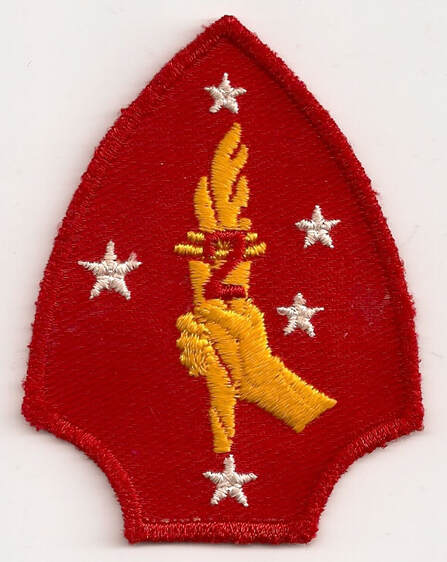 Original WW2 2nd Marine Division Shoulder Sleeve Insignia Patch no glow