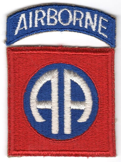 WWII US PARATROOPER AIRBORNE SLEEVE TAB INSIGNIA PATCH 